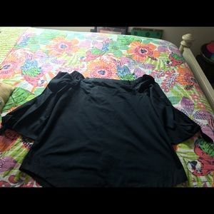 Off the shoulder black tunic